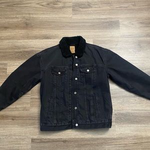 Gap Oversized Sherpa Lined Black Denim Jacket